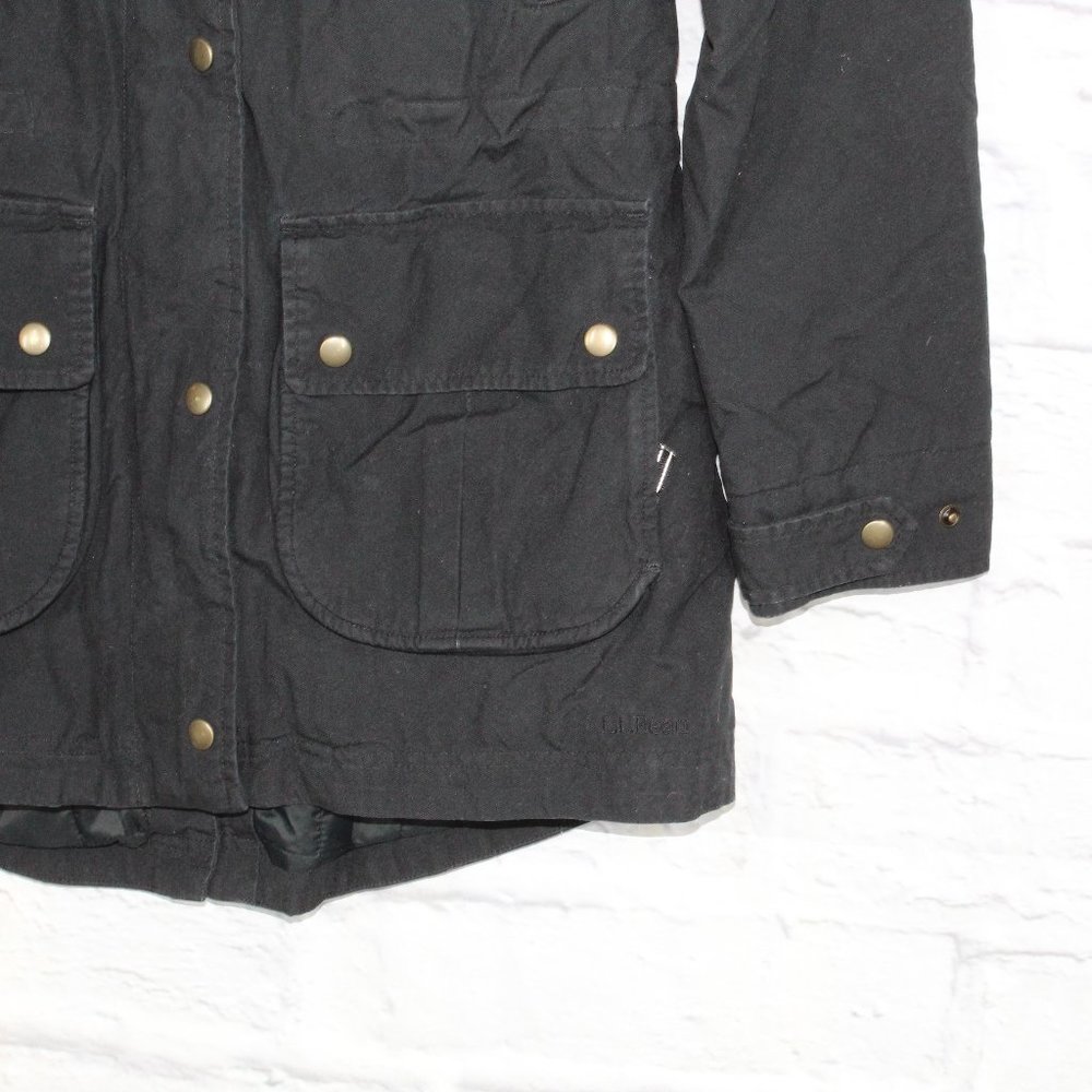 LL BEAN East End Parka Jacket Coat Hooded Black Size Small - Picture 4 of 9